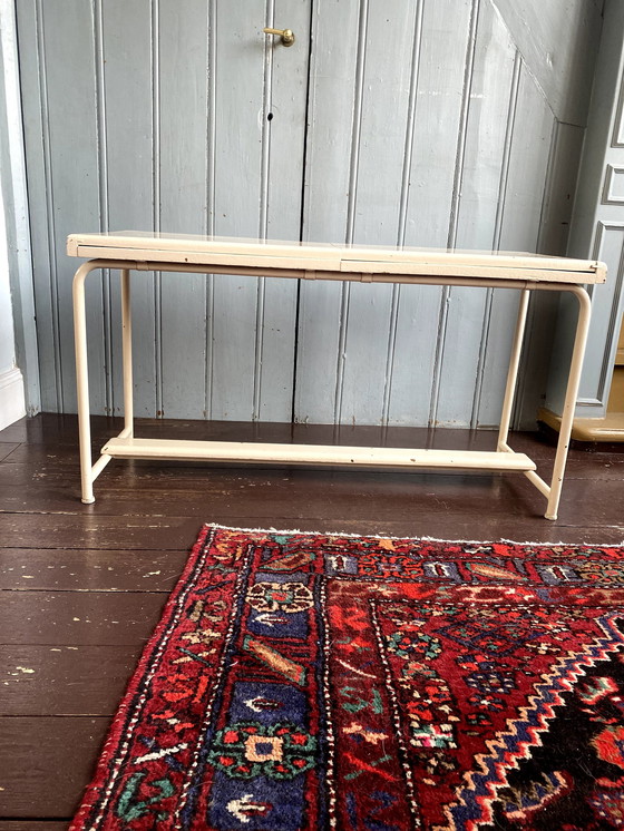 Image 1 of Vintage School Bench With Built-in Chalkboards