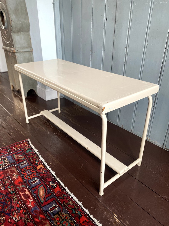 Image 1 of Vintage School Bench With Built-in Chalkboards