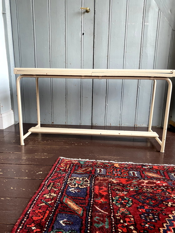 Image 1 of Vintage School Bench With Built-in Chalkboards