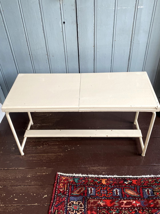 Image 1 of Vintage School Bench With Built-in Chalkboards