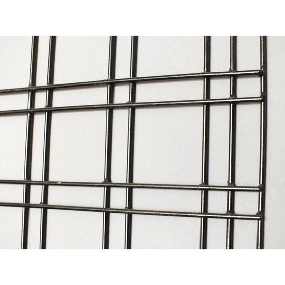 Image 1 of Vintage black lacquered iron wall bookcase with five adjustable shelves from the PFR studio by Gio Ponti, 1950