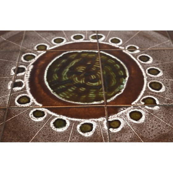 Image 1 of Vintage rectangular chrome and enamel coffee table, 1970