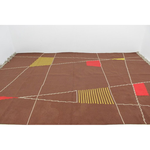 Alfombra vintage con diseño geométrico, 1959
