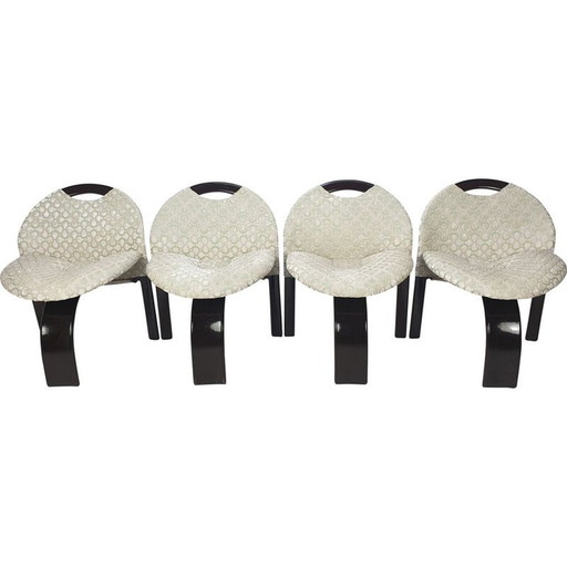 Set di 4 sedie vintage di Giovanni Offredi Sail per Saporiti, Italia 1973