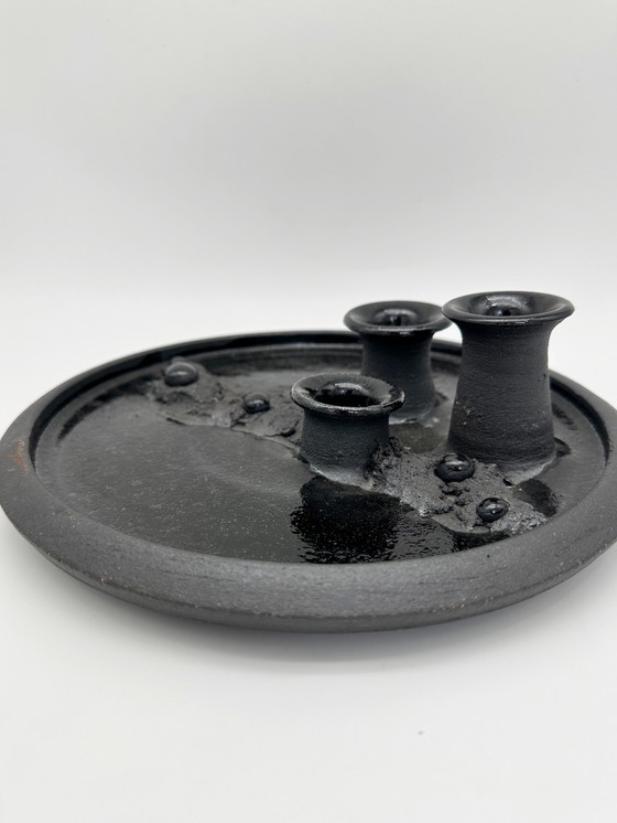 Image 1 of West Germany studio ceramic candlestick