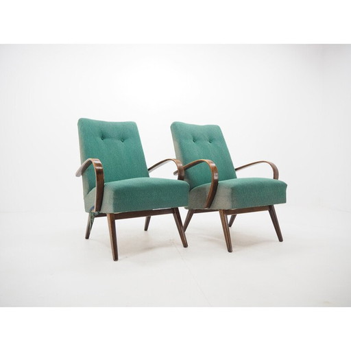 Midcentury Armchairs by Jindřich Halabala, Czechoslovakia 1960s