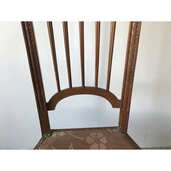 Image 1 of Sedia vintage per bambini in legno e tessuto