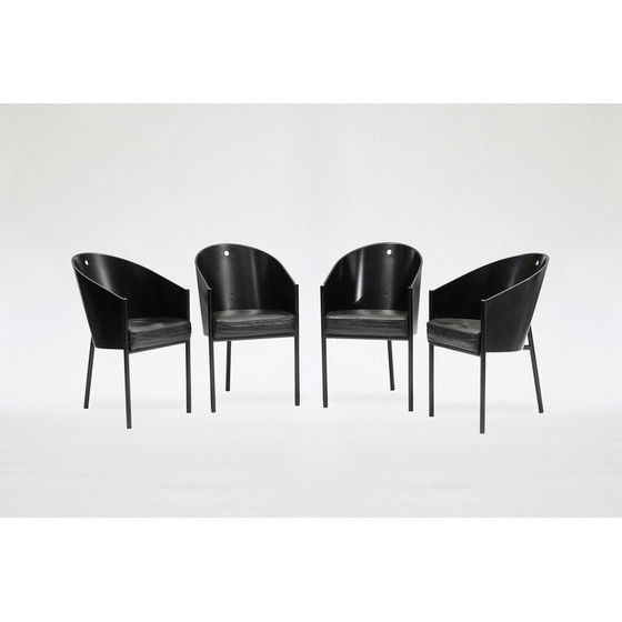 Image 1 of Set of 4 vintage black Costes dining chairs by Philippe Starck for Driade, 1980s