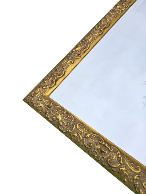 Image 1 of Antique Bevelled Mirror, Gold Frame