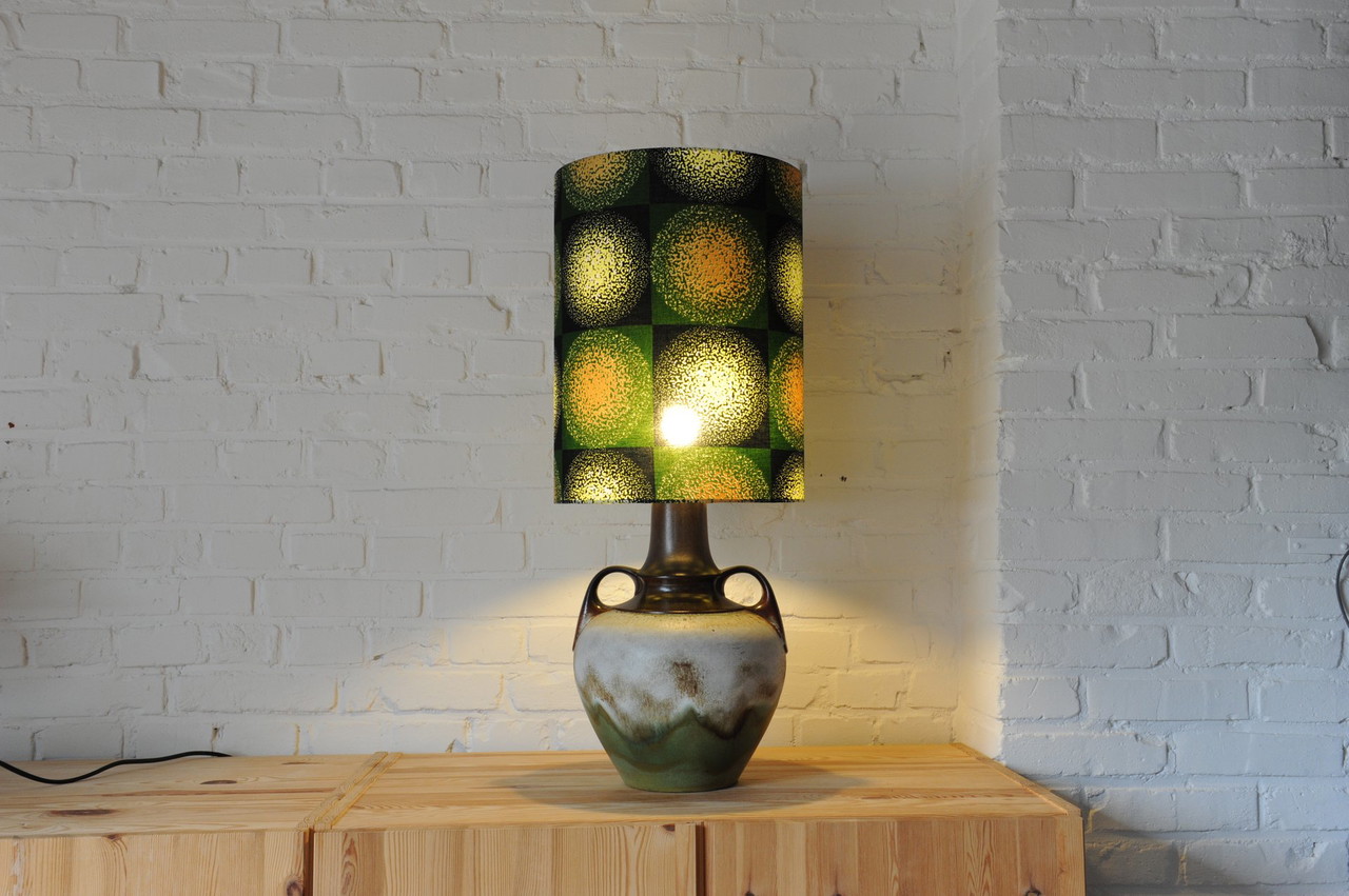 Large ceramic table lamp by PAN KERAMIK with new lampshade