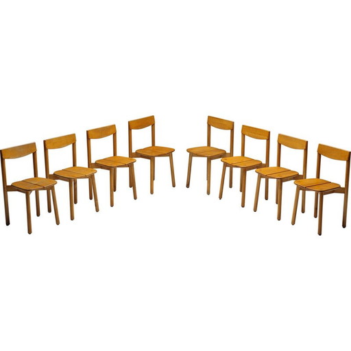 Vintage beech chairs by Pierre Gautier Delaye, France 1965s