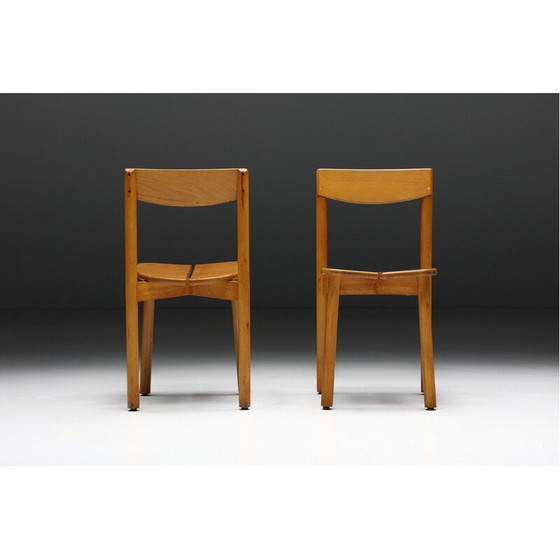 Image 1 of Vintage beech chairs by Pierre Gautier Delaye, France 1965s