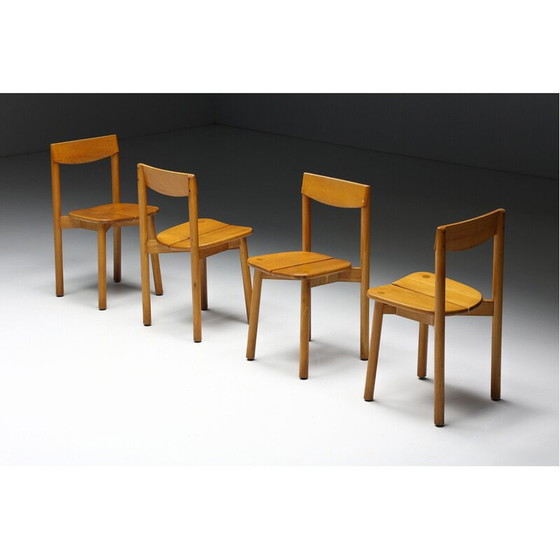 Image 1 of Vintage beech chairs by Pierre Gautier Delaye, France 1965s