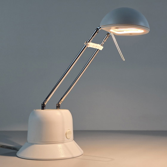 Image 1 of Postmodern Design - Vintage Massive Adjustable Telescopic Antenna Desk Lamp - Retro Table Lamp - Memphis Design - Belgium, 1980S