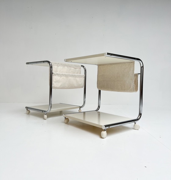 Image 1 of Ensemble de 2 tables d'appoint ou tables de nuit scandinaves, 1980's