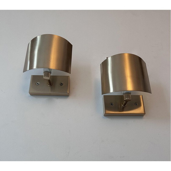 Image 1 of Coppia di applique regolabili in ottone vintage per SCE, Francia 1970