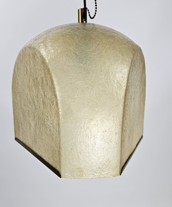 Image 1 of Lampe suspendue design italien fibre de verre 60s/70s