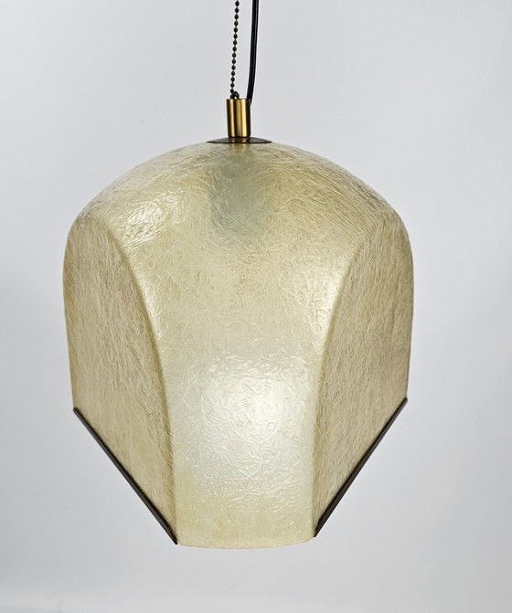 Image 1 of Lampe suspendue design italien fibre de verre 60s/70s