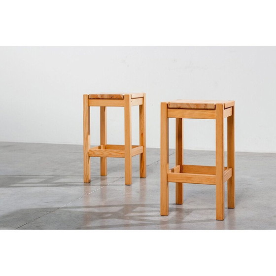 Image 1 of Pair of vintage hongisto stools by Ilmari Tapiovaara for Laukaan Puu, Finland 1960