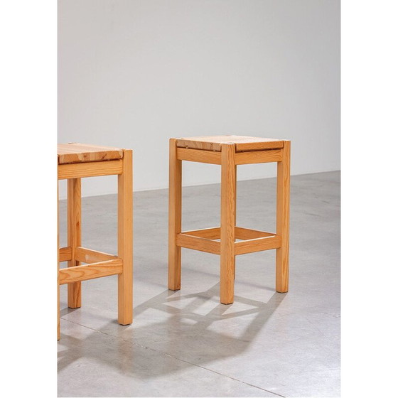 Image 1 of Pair of vintage hongisto stools by Ilmari Tapiovaara for Laukaan Puu, Finland 1960