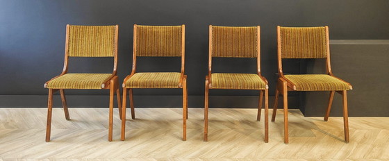 Image 1 of 4x Mid Century dining table chair