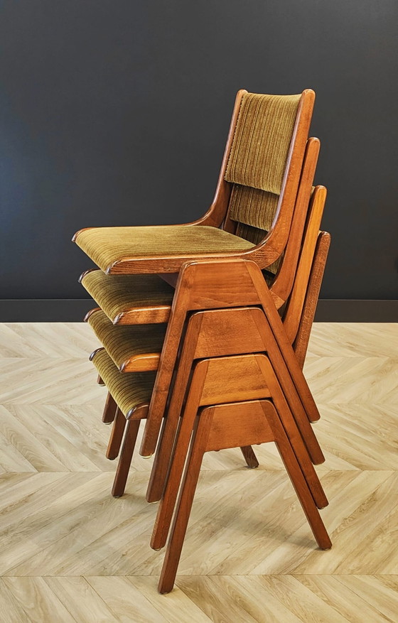 Image 1 of 4x Mid Century dining table chair