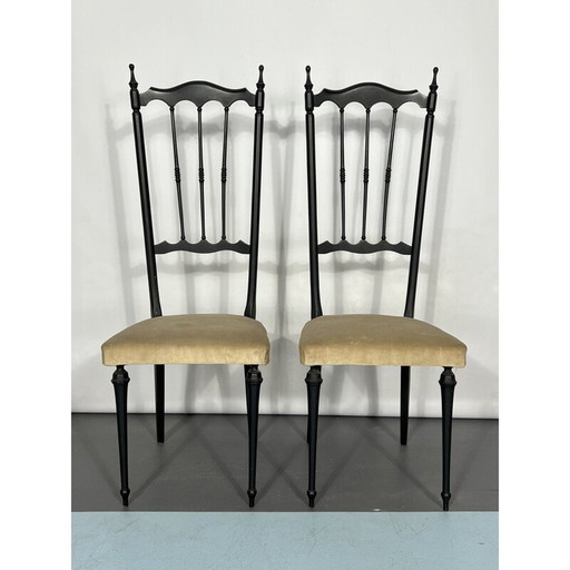 Pair of Italian vintage side chairs by Chiavari, 1950s