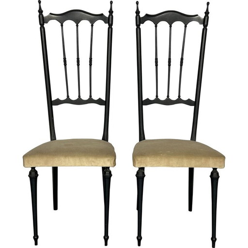 Pair of Italian vintage side chairs by Chiavari, 1950s