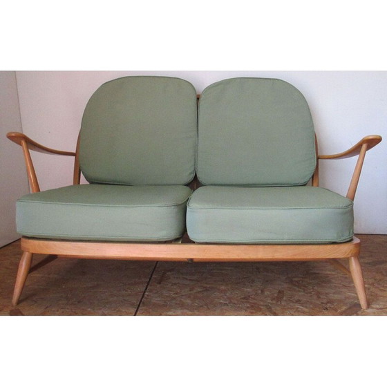 Image 1 of Vintage Ercol beechwood varnished sofa 1960s