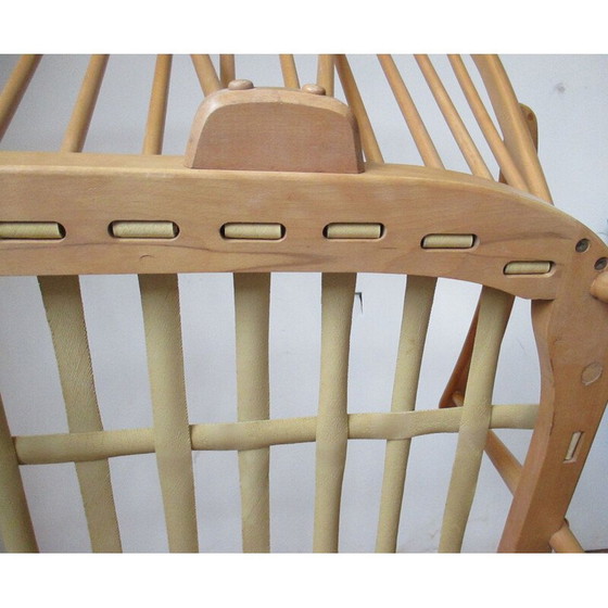 Image 1 of Vintage Ercol beechwood varnished sofa 1960s