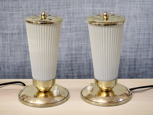 Pair of elegant table lamps, 1950s