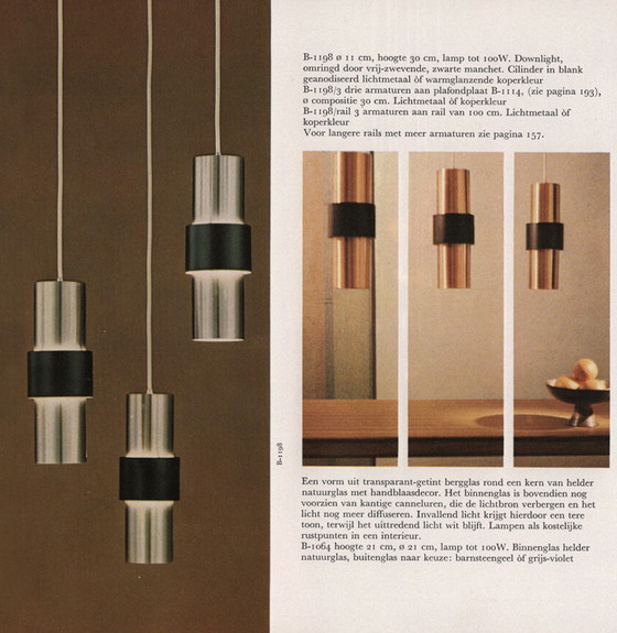 Image 1 of 3 lampade a sospensione vintage RAAK