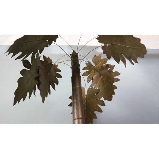 Image 1 of Scultura vintage di palma in rame per La Maison Jansen, Francia