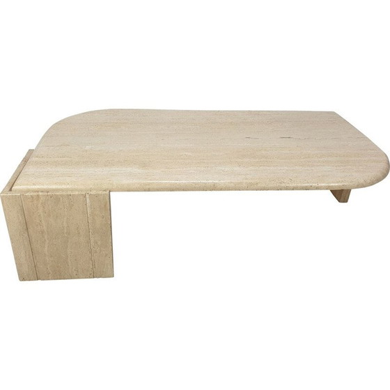 Image 1 of Vintage travertine coffee table, Italy 1980