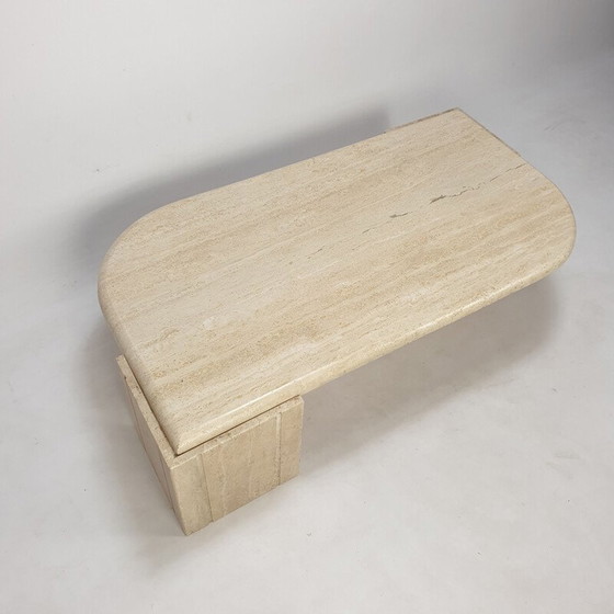 Image 1 of Vintage travertine coffee table, Italy 1980