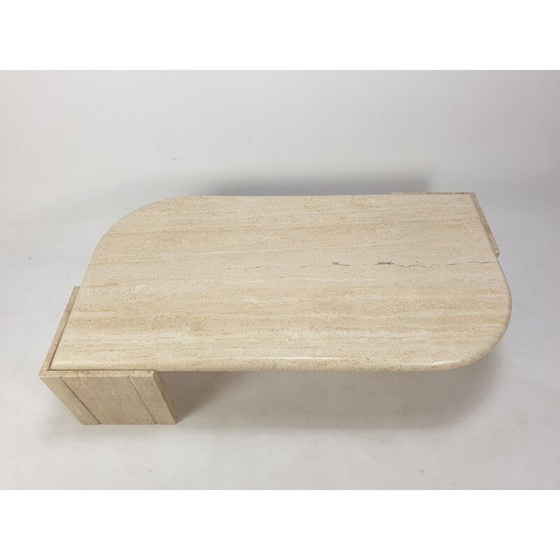 Image 1 of Vintage travertine coffee table, Italy 1980