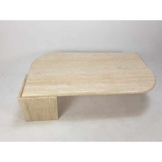 Image 1 of Vintage travertine coffee table, Italy 1980