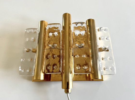 Image 1 of Hans Agne Jacobsson Orrefors Style Glamorous Vintage, lampada da parete in cristallo svedese, moderno scandinavo anni '70