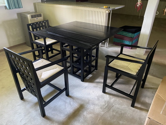 Image 1 of Stylish dining room set by Charles Rennie Mackintosh