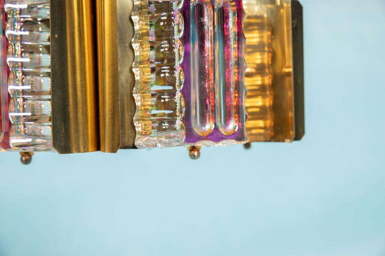 Image 1 of Danish design eyecatcher pendant lamp Pearl glass & brass