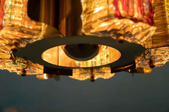 Image 1 of Danish design eyecatcher pendant lamp Pearl glass & brass