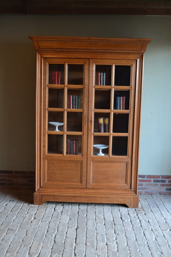 Image 1 of Antique Oak Louis Philippe Bookcase.