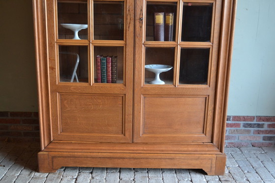 Image 1 of Antique Oak Louis Philippe Bookcase.
