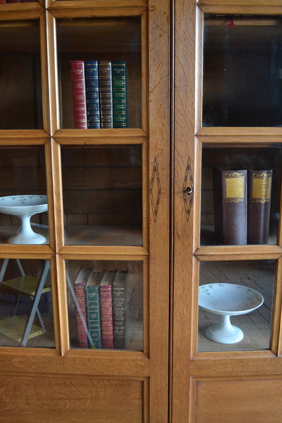 Image 1 of Antique Oak Louis Philippe Bookcase.