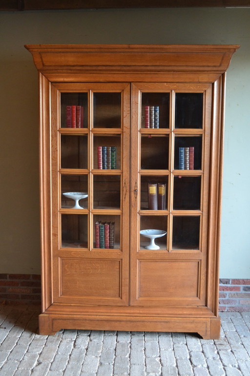 Antique Oak Louis Philippe Bookcase.