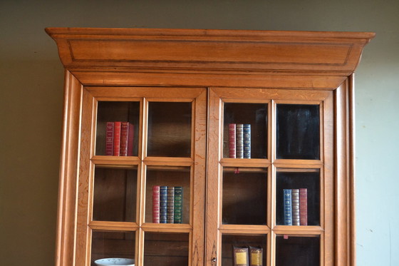 Image 1 of Antique Oak Louis Philippe Bookcase.