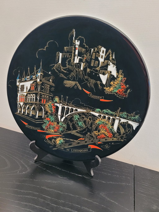 Longwy Hand Painted Wall Plate 32 cm Diameter