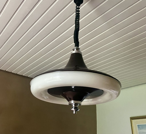 Lampe suspendue vintage de l'ère spatiale