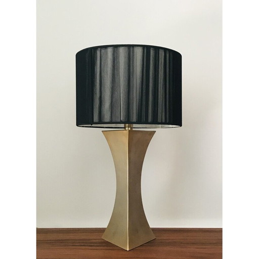 Lampada da tavolo vintage in metallo dorato, Francia 1970