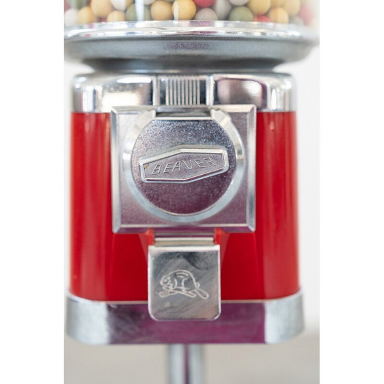 Image 1 of Vintage iron column candy dispenser by Castor, Canada 1990